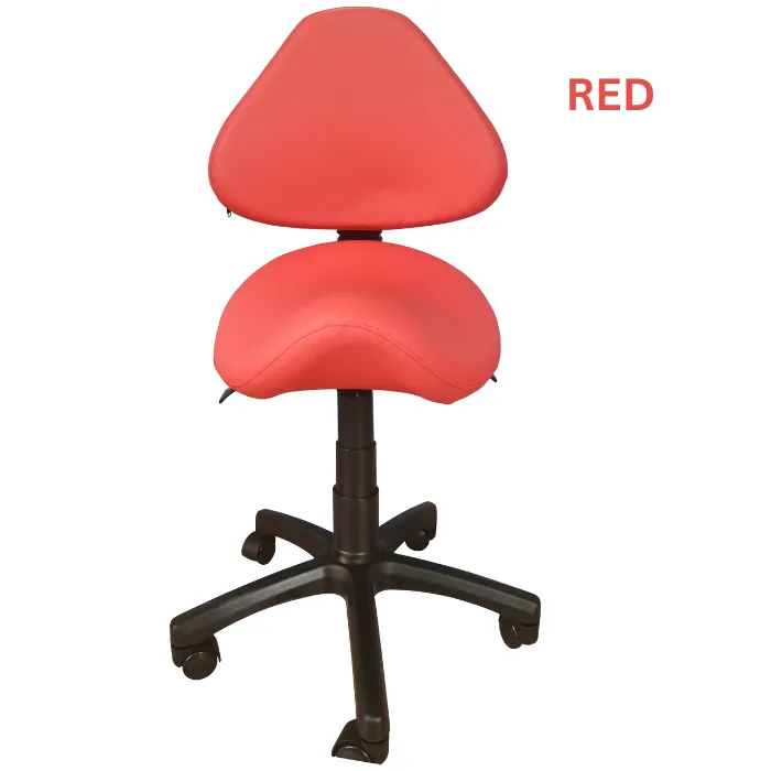 Saddle Shape Stool with Back Support and Tilt-able Seat