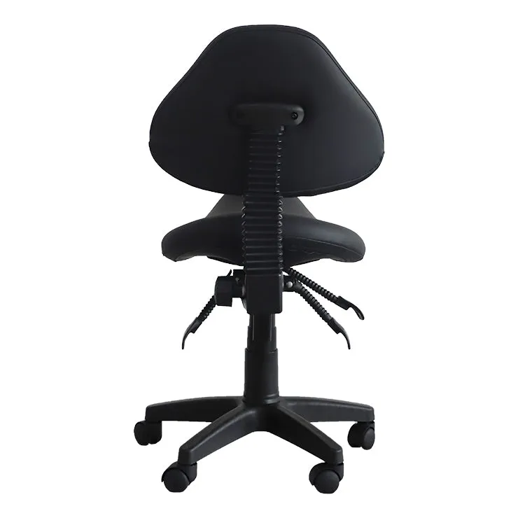 Saddle Shape Stool with Back Support and Tilt-able Seat