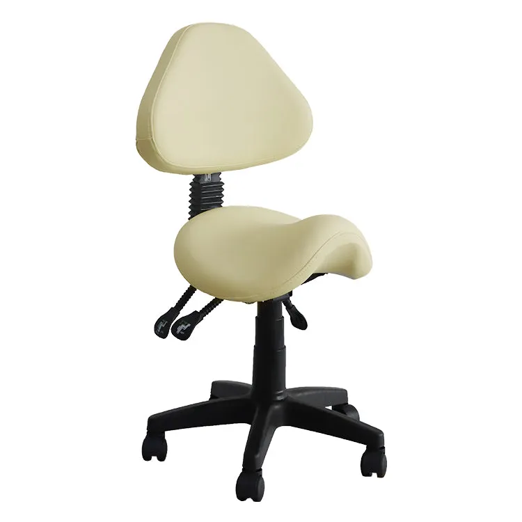 Saddle Shape Stool with Back Support and Tilt-able Seat