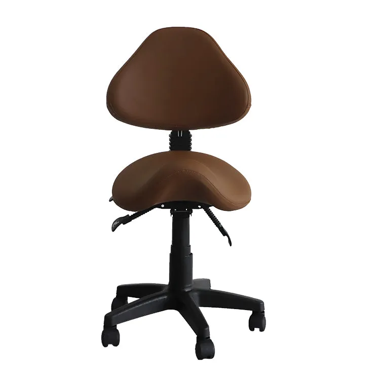 Saddle Shape Stool with Back Support and Tilt-able Seat