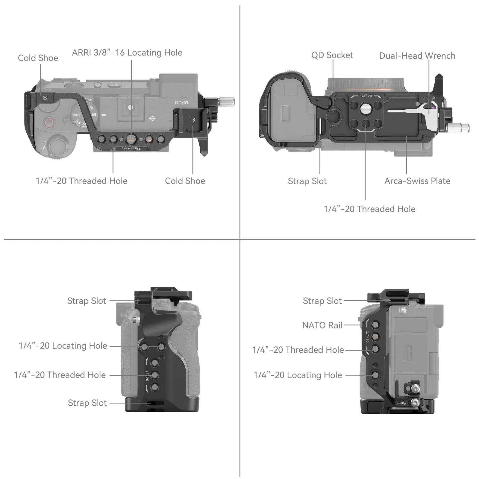 SmallRig  Cage Kit for Sony Alpha 7 C II / Alpha 7 CR 4422