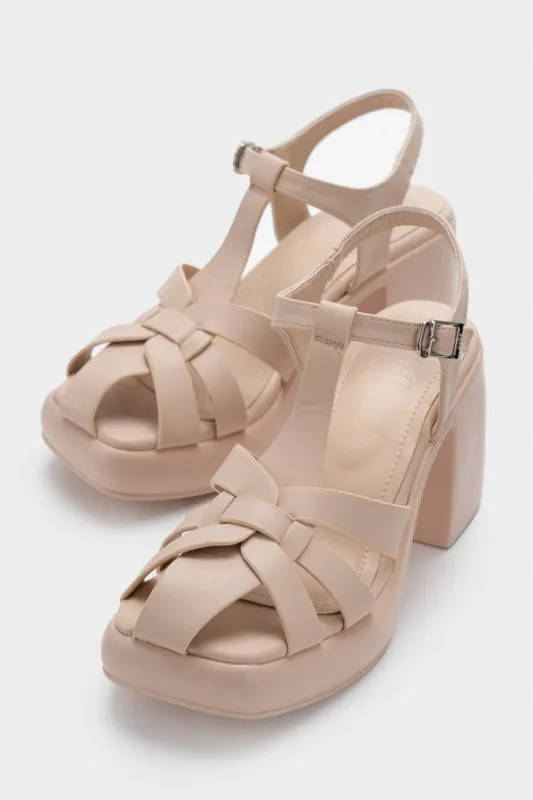 STRAPPY PLATFORM CHUNKY HEEL SANDAL