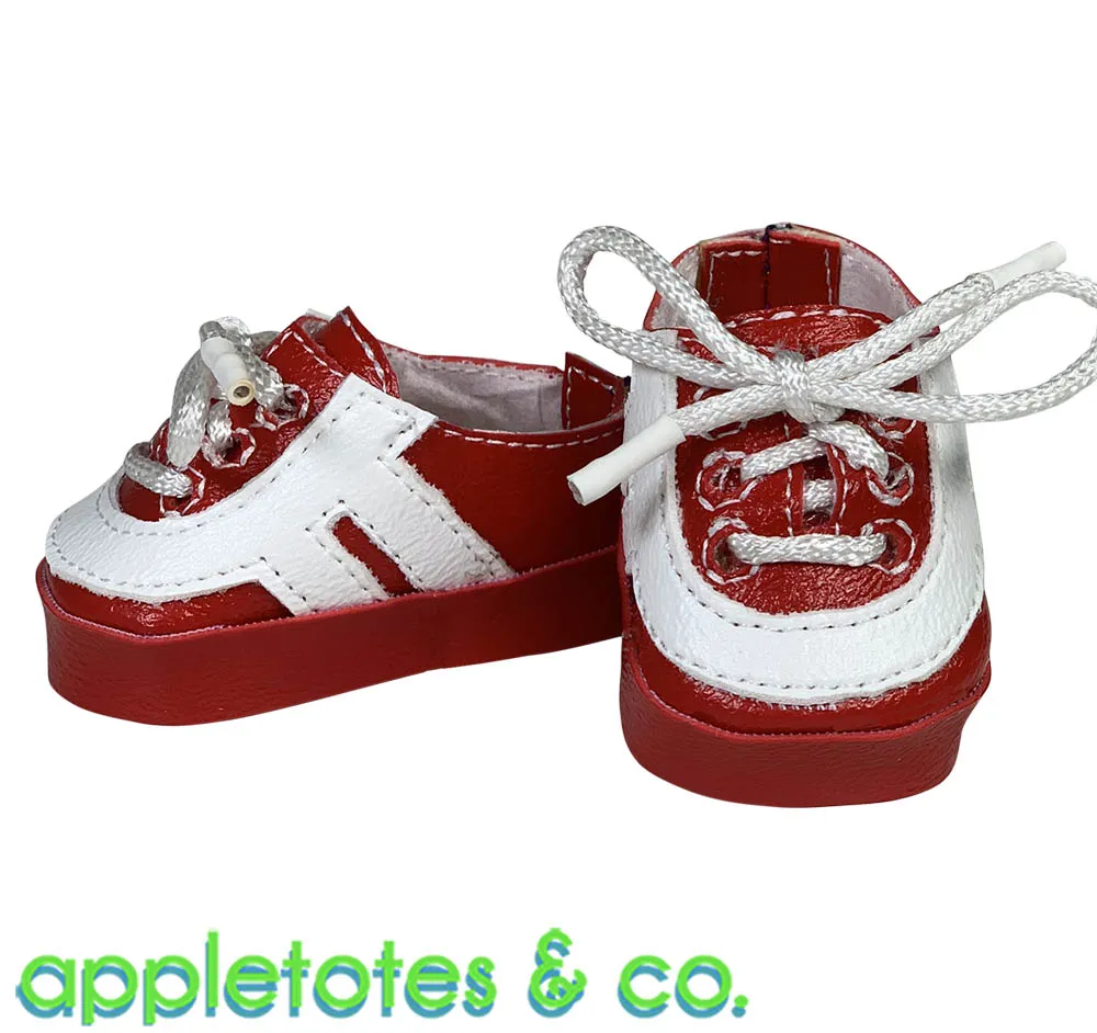 Sydney Leather Sneakers ITH Embroidery Pattern for 14 Inch Dolls