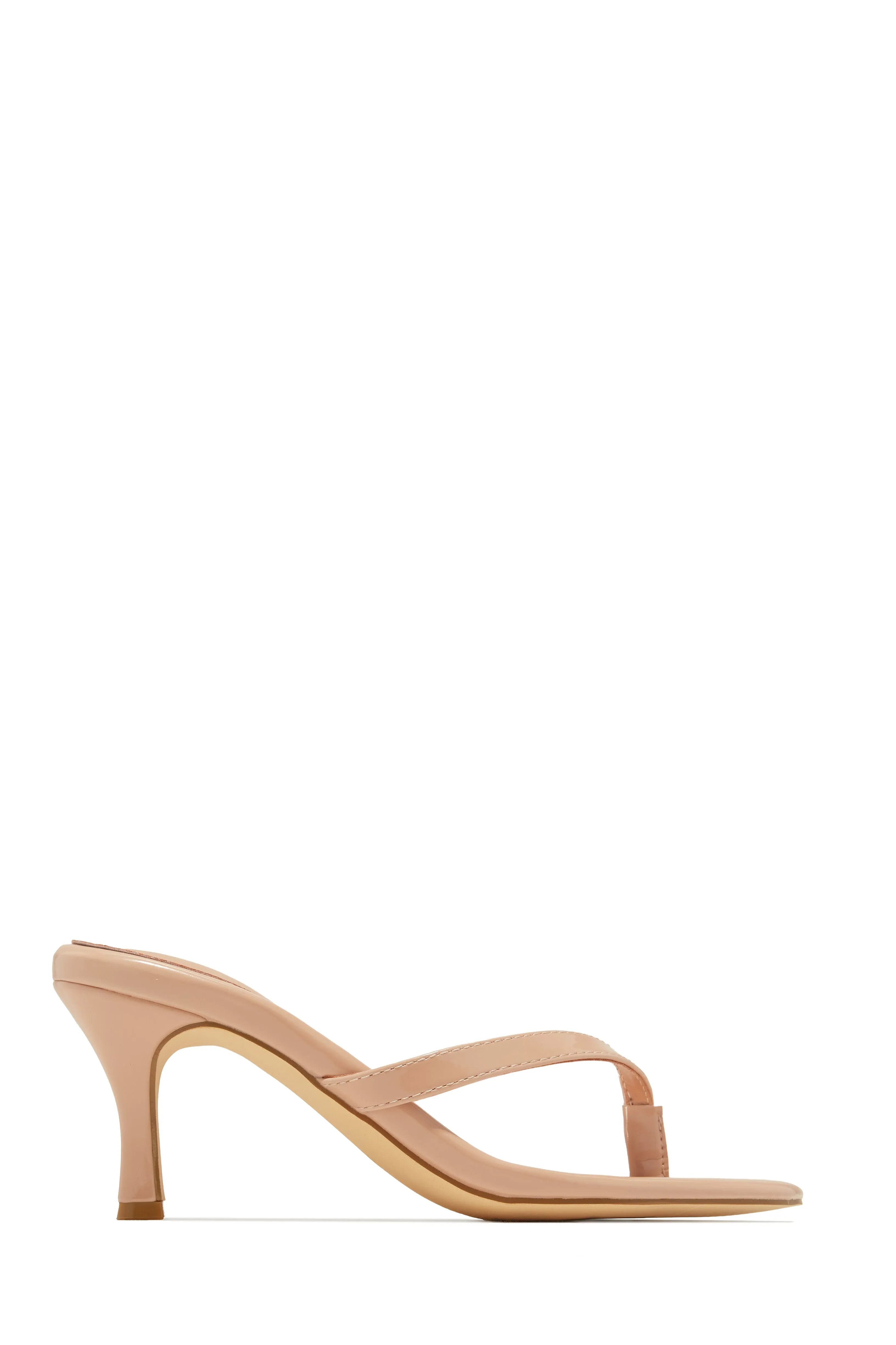 Tania Single Sole Mule Heels - Nude