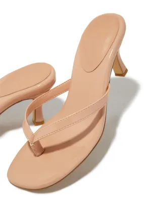 Tania Single Sole Mule Heels - Nude