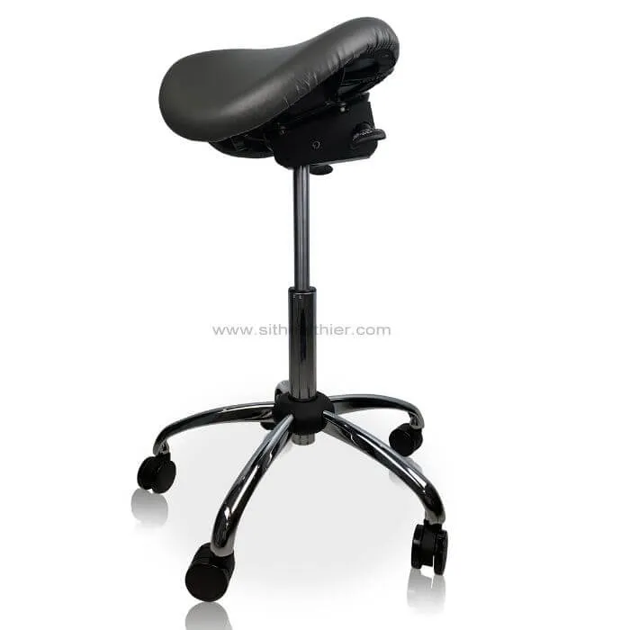 USA Patented Twin Tiltable Saddle Stool with Adjustable Seat Width and Center Gap