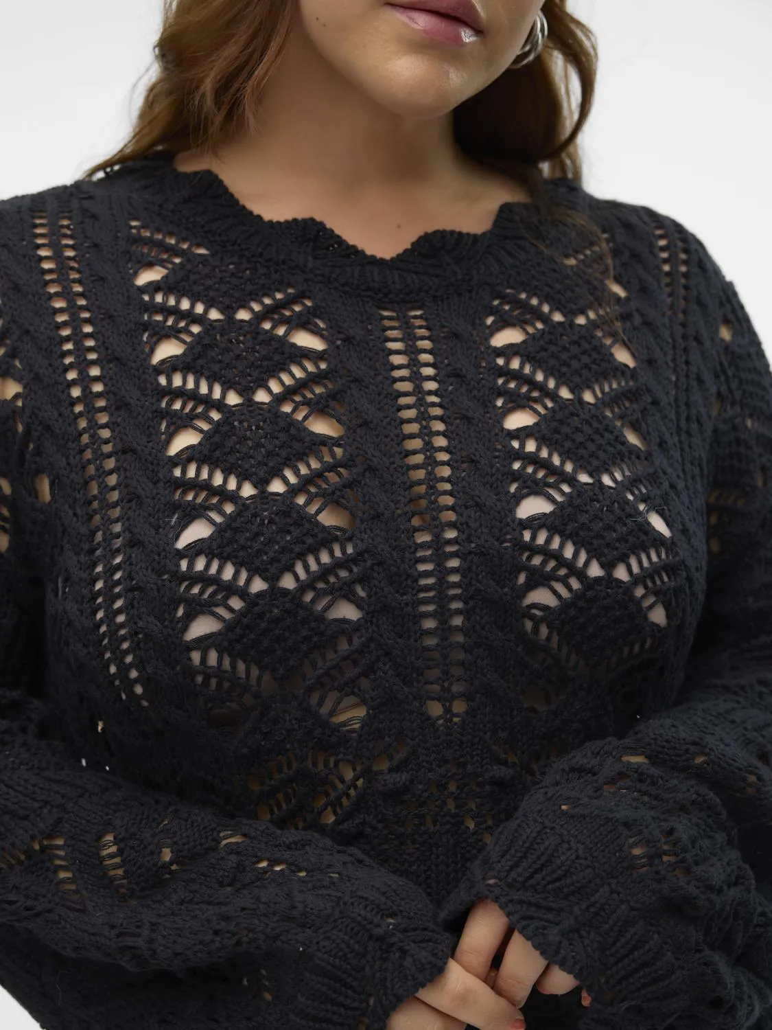 Vero Moda Curve Kenia Crochet Jumper